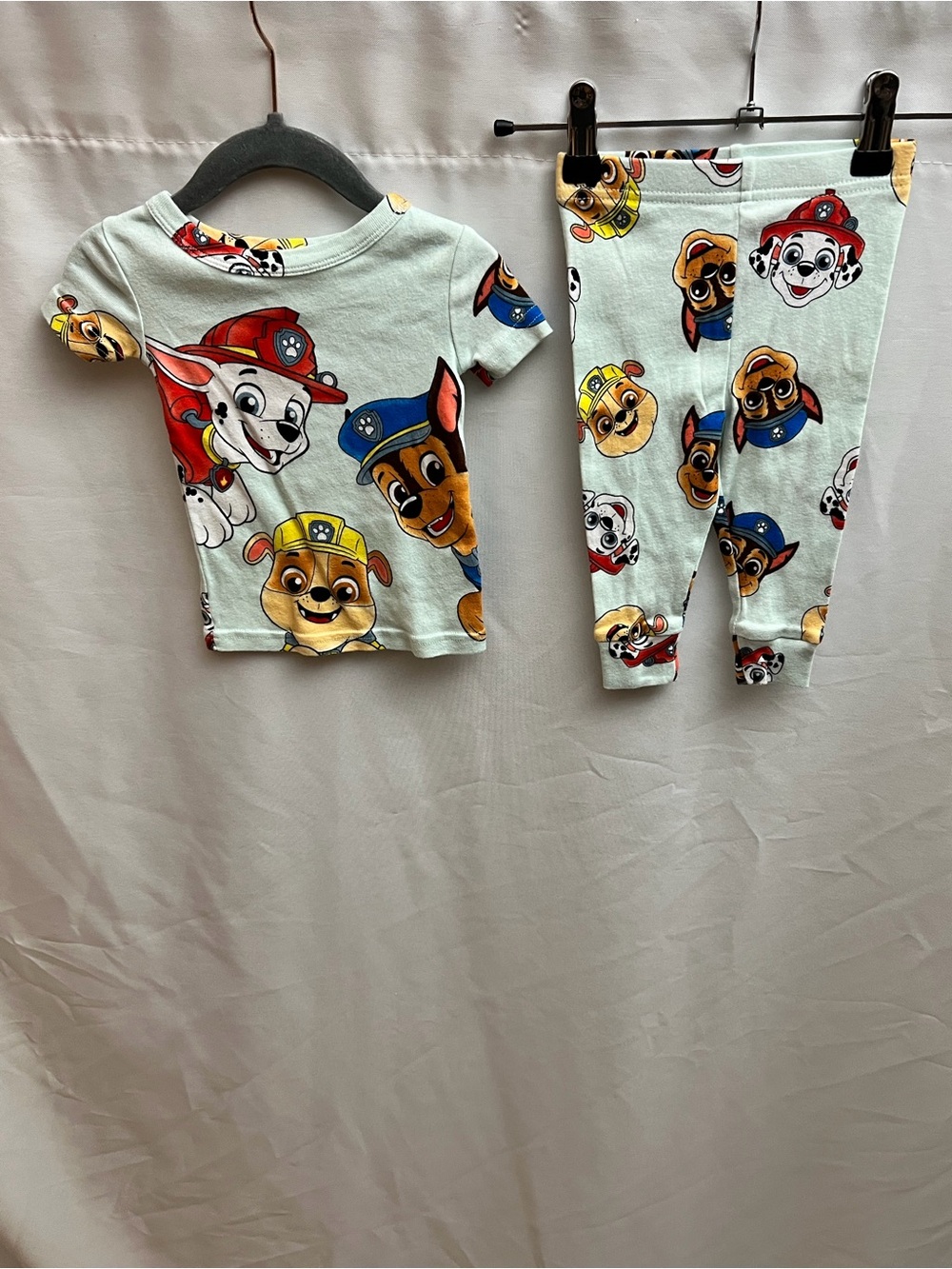 PAW Patrol Baby 2 Piece Pajama Set Shirt Pants 12M Blue 100% Cotton
